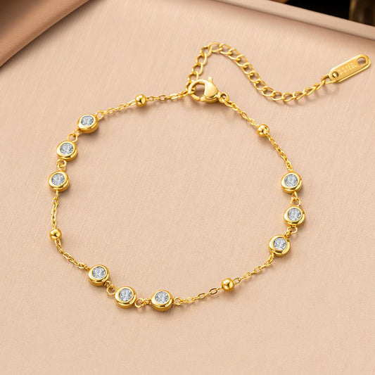 Gold Plated Geometric Themed Wraparound Bracelet