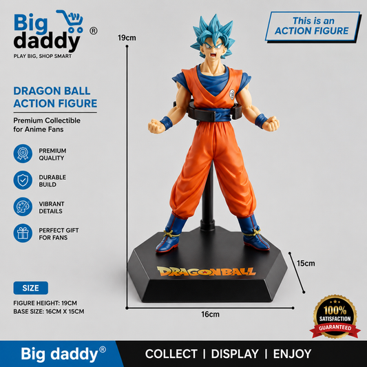 DBZ Goku blue hair standing figure 19cm