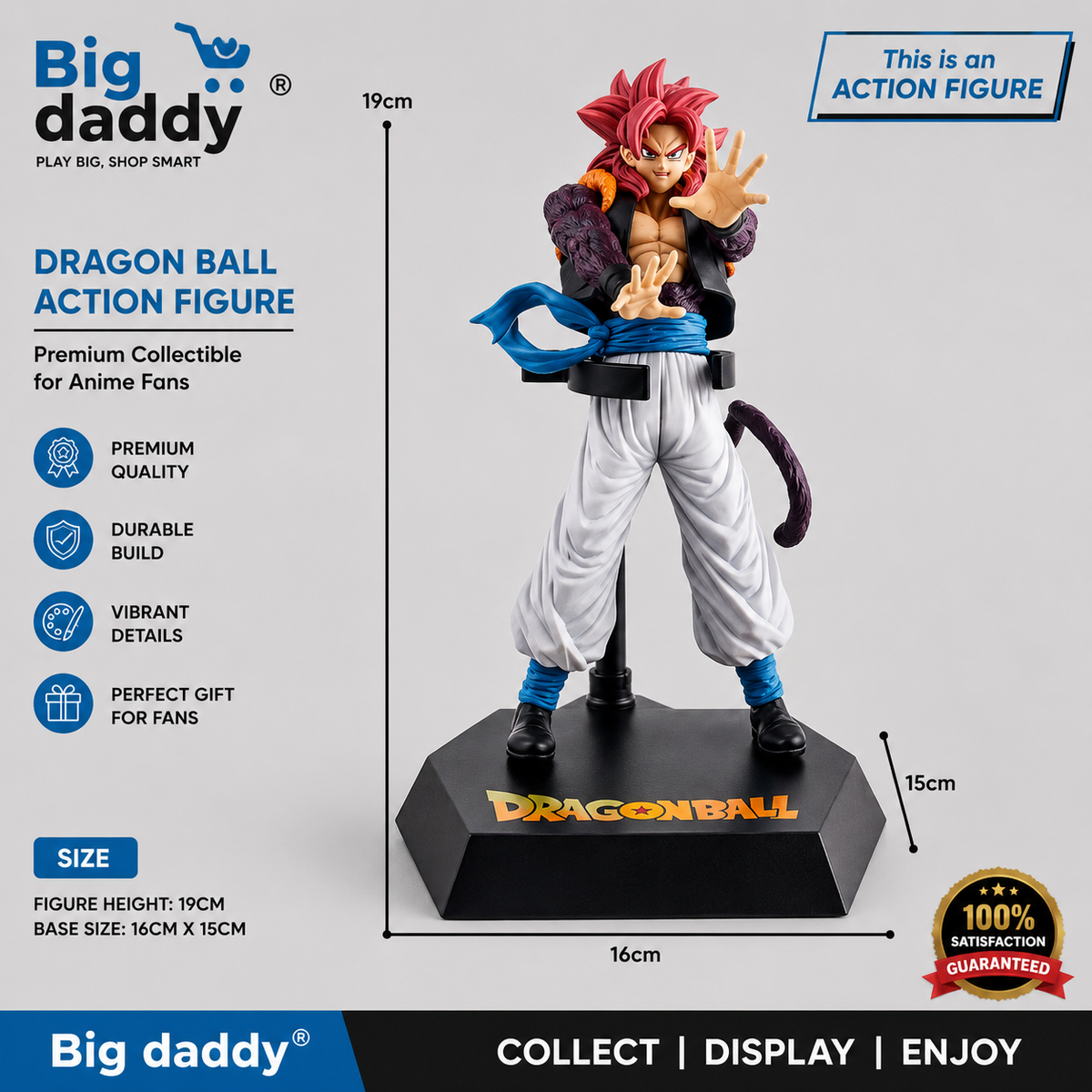 DBZ Super Saiyan both hands front figure 19cm