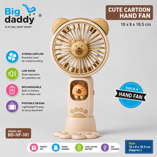 Capybara cute hand fan