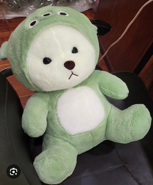 Mint green hoodie teddy 35cm