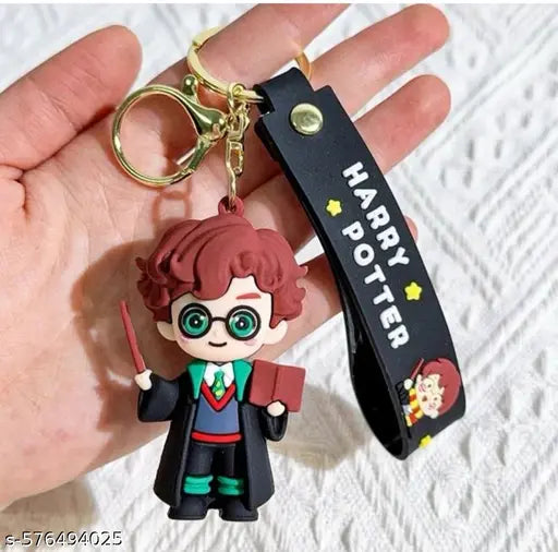 HP green coat rubber keychain