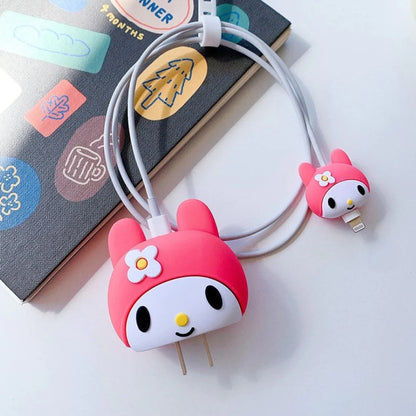Kuromi pink 20W iPhone silicone charger cover